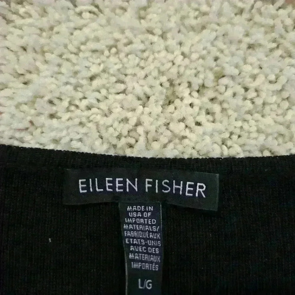 EILEEN FISHER Tencel Color blocked Boat-Neck Sweater Size Large #071 - Picture 6 of 6